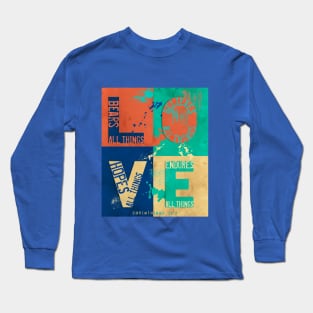 Love Bears All Things, Inspirational Bible Quote Long Sleeve T-Shirt